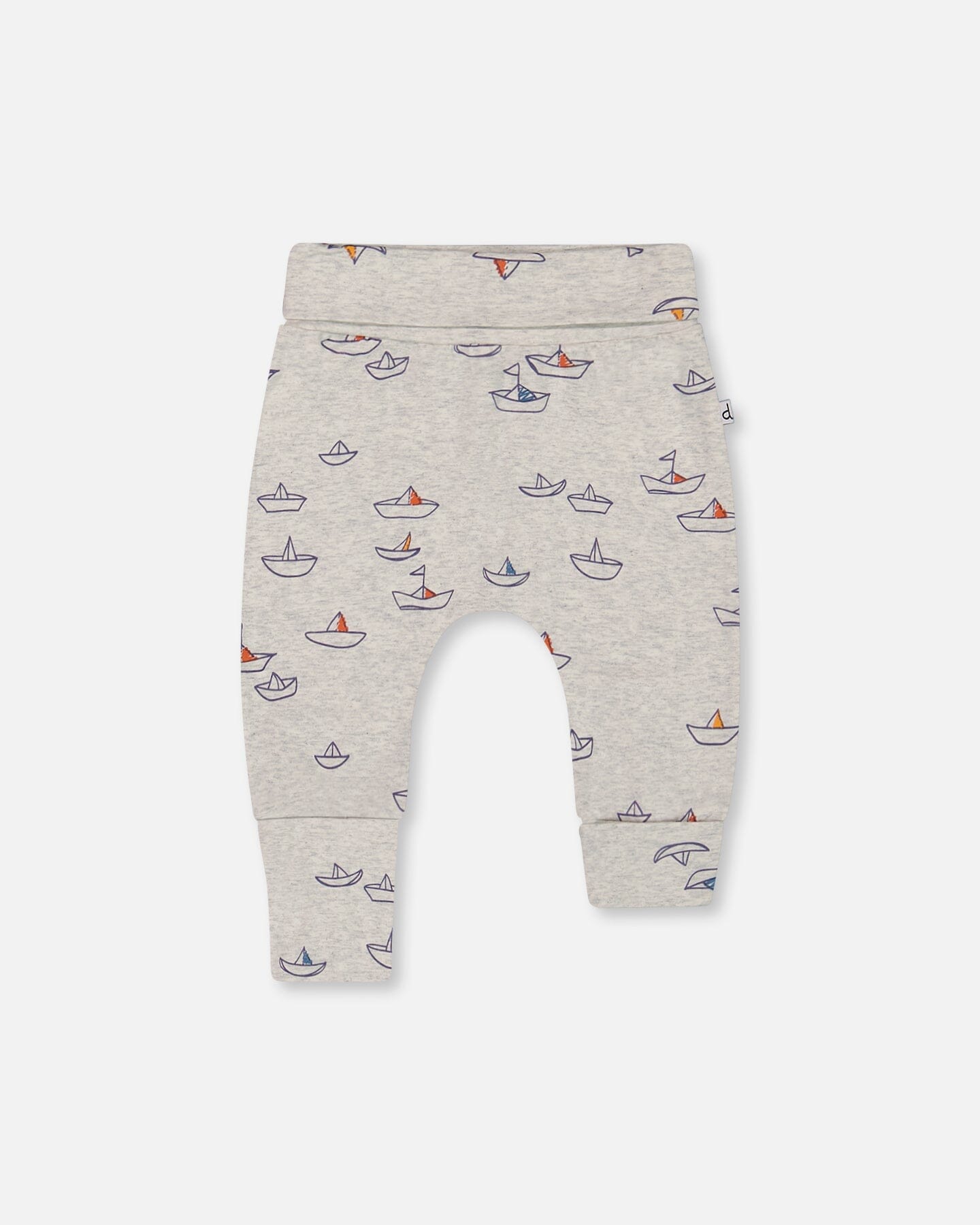 Printed Organic Cotton Evolutive Pant Little Paper Boat-0