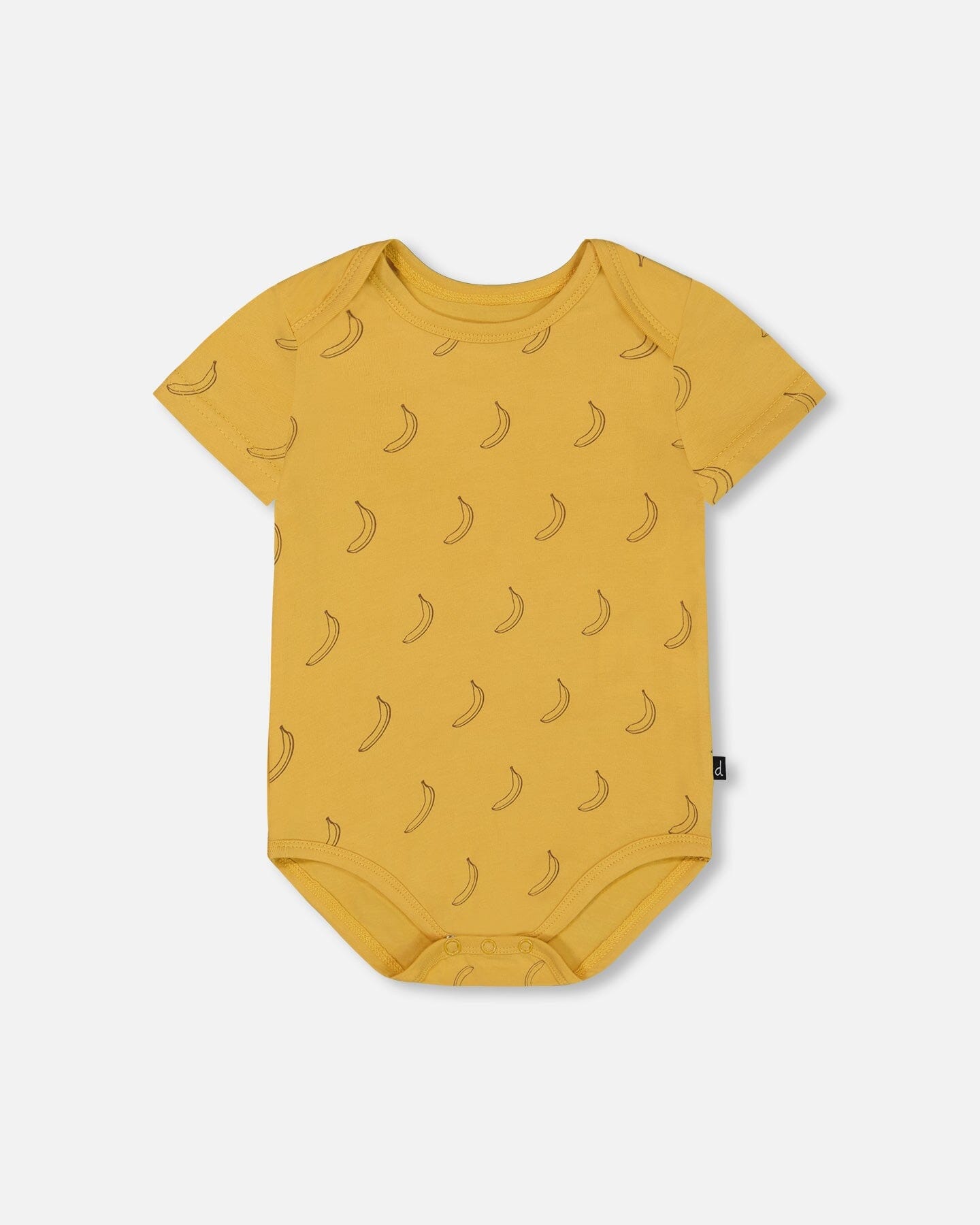 Organic Cotton Onesie Printed Yellow Bananas-0