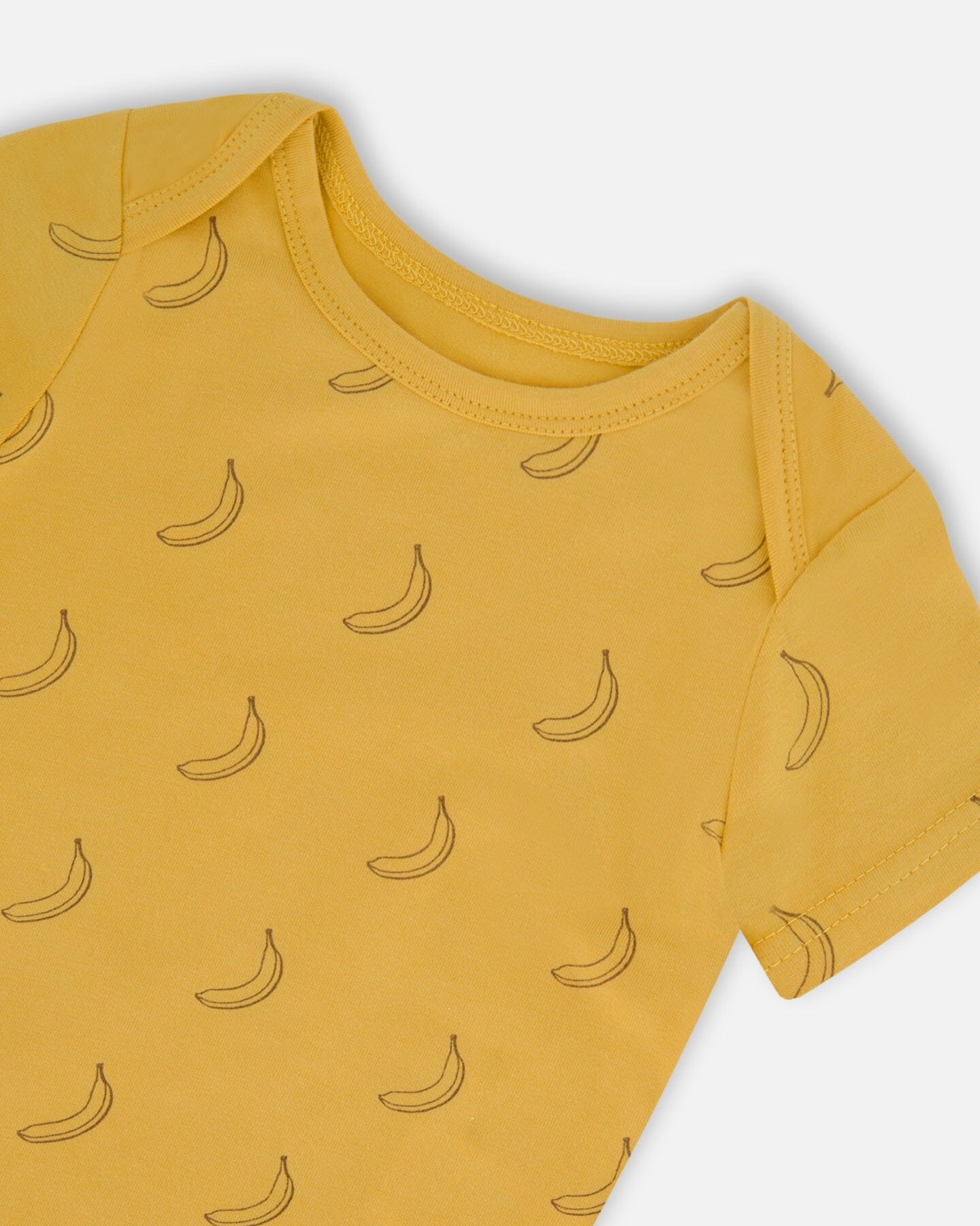Organic Cotton Onesie Printed Yellow Bananas-2