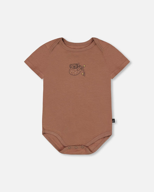 Organic Cotton Onesie Brown-0