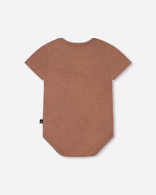Organic Cotton Onesie Brown-1