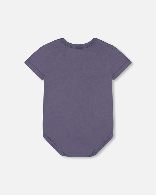 Organic Cotton Onesie Navy Blue-1