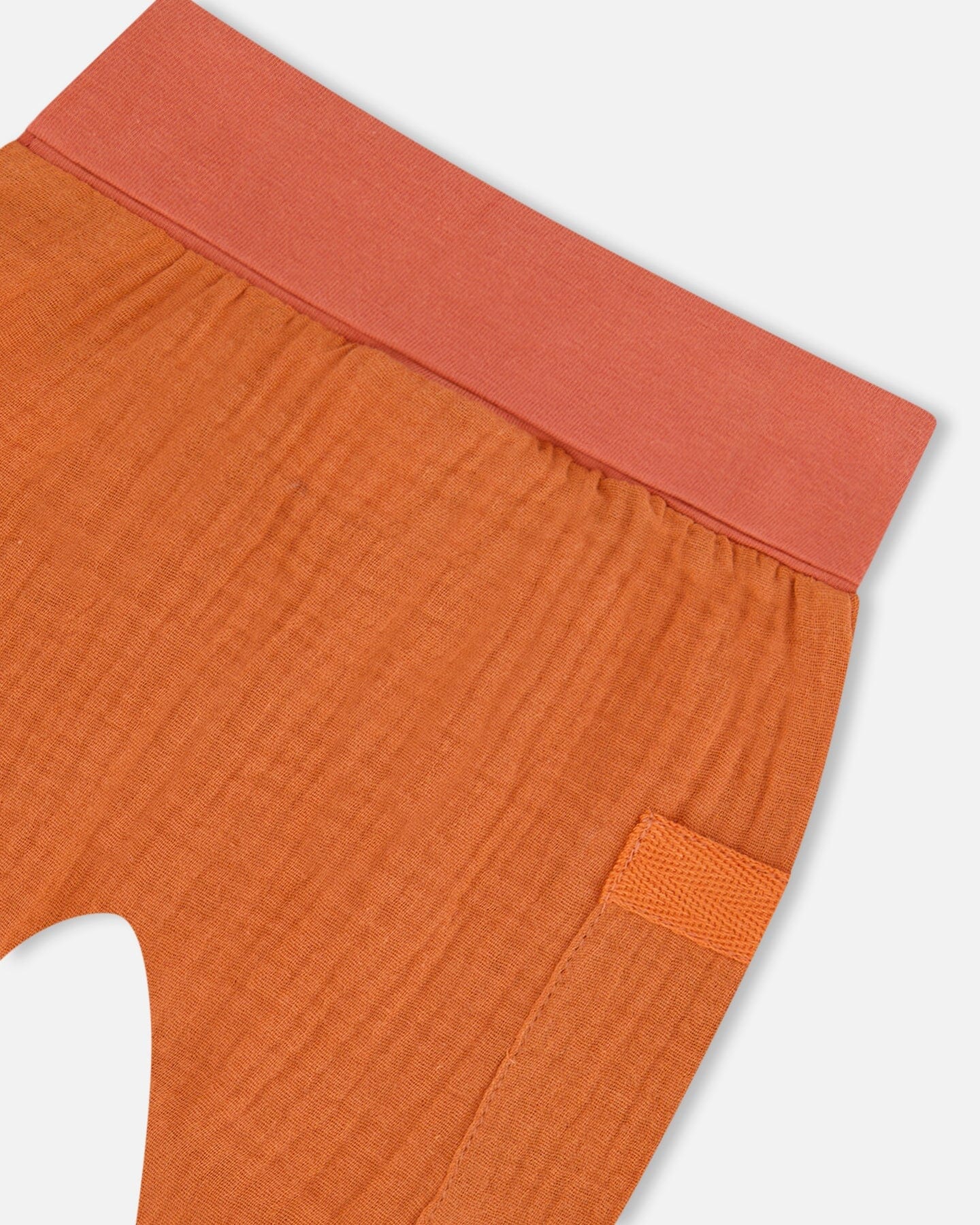 Organic Cotton Top And Muslin Pant Set Little Paper Boats And Terracotta-3