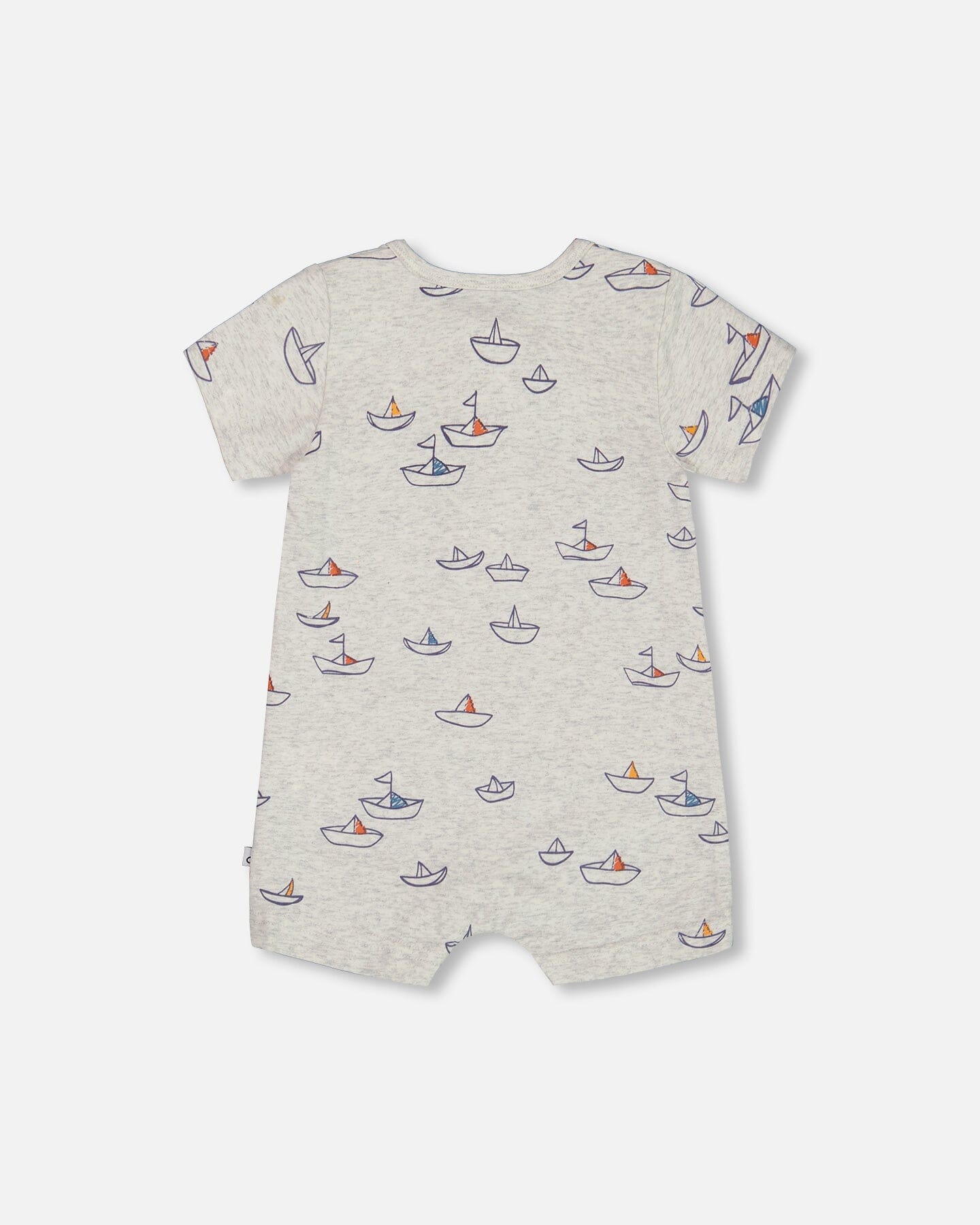 Organic Cotton Printed One-Piece Romper Little Paper Boats-2