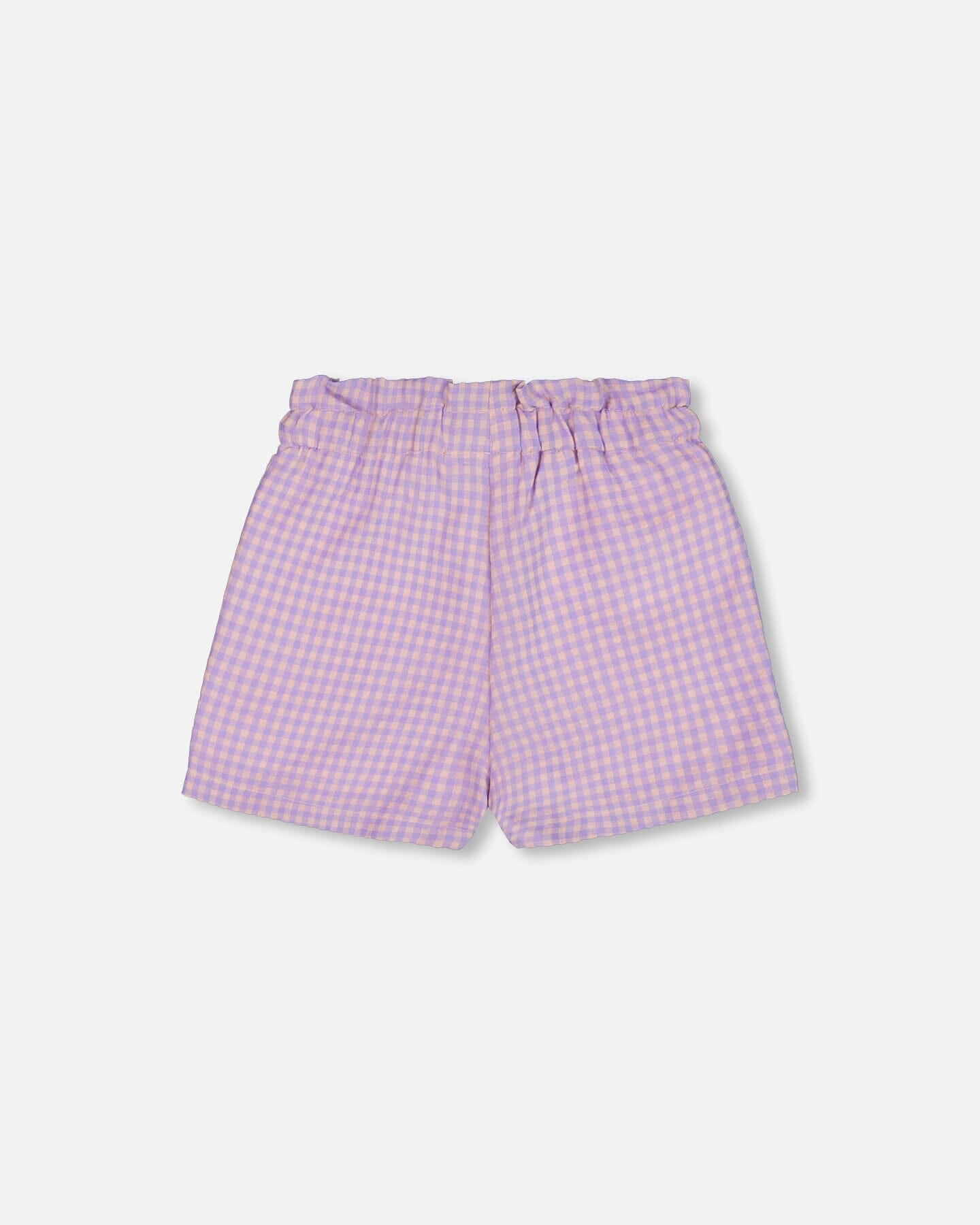 Printed Gingham Short Lilac And Pink-2