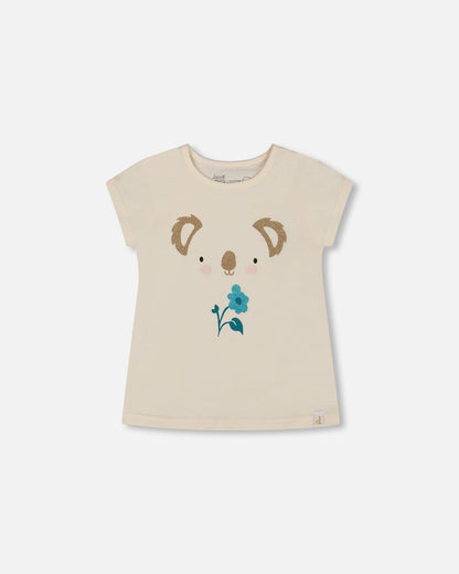 Organic Cotton Tee Cream And Koala-0