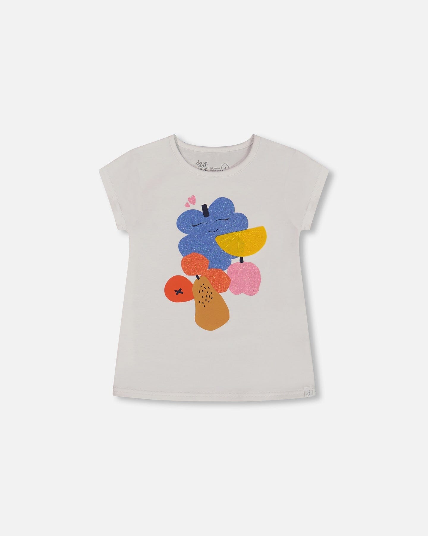 Organic Cotton Tee Fruits On White Background-0