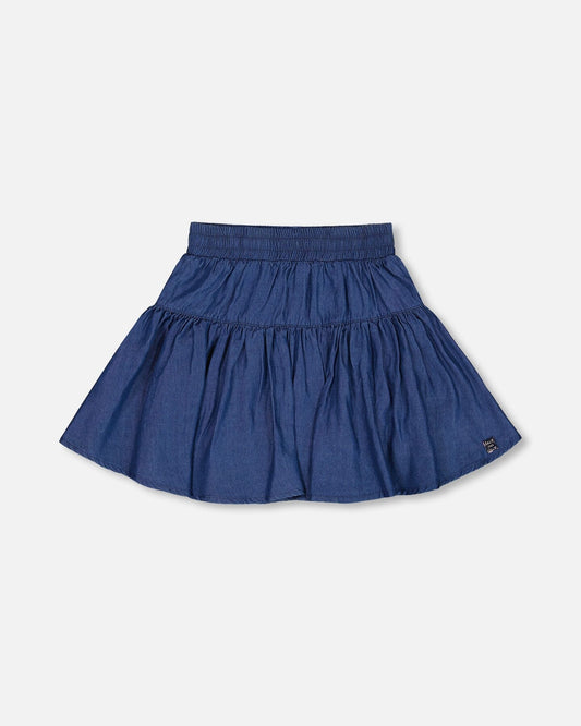 Chambray Skort Navy Blue-0