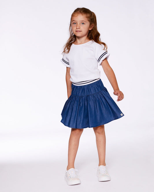 Chambray Skort Navy Blue-1