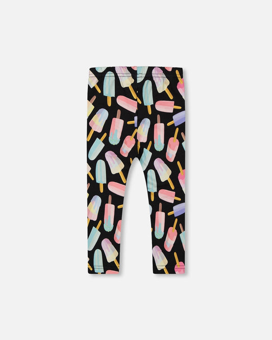 Printed Capri Leggings Ice Lollipops-1