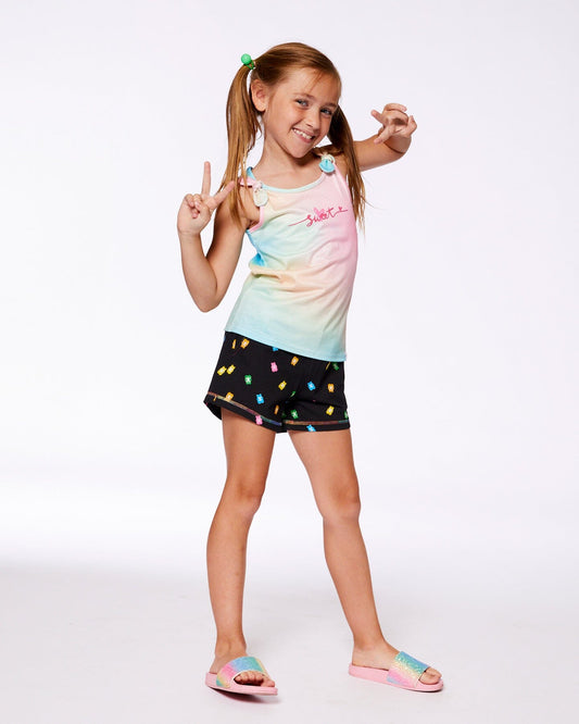 Tank Top With Knots Multicolored Tie Dye-1