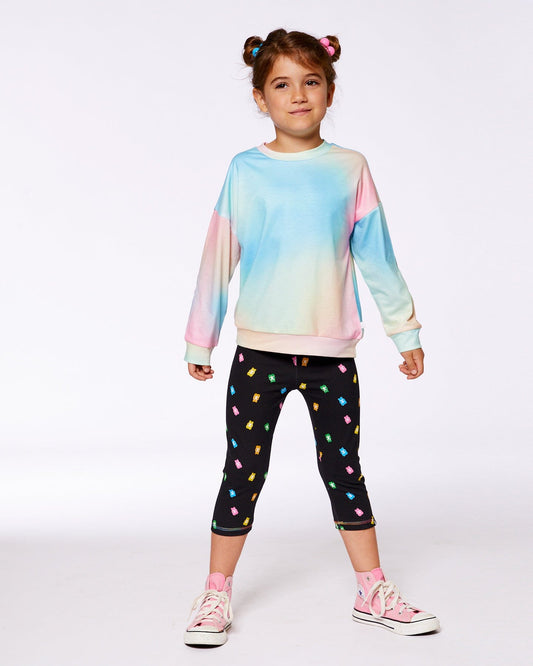 Printed Long Sleeve Top Multicolored Tie Dye-1
