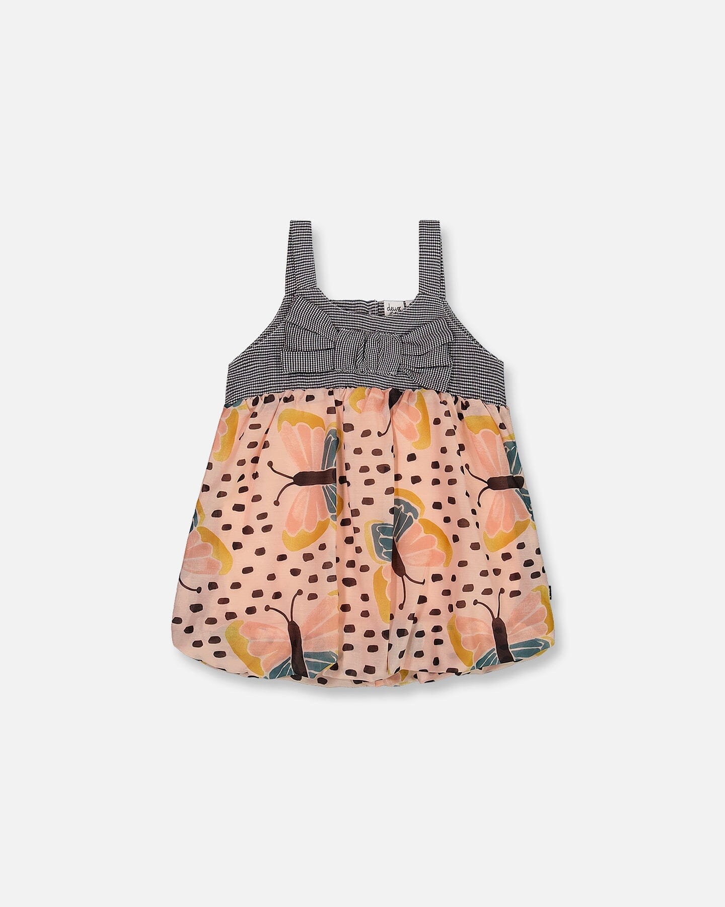 Bubble Top Black And Pink Butterflies-0