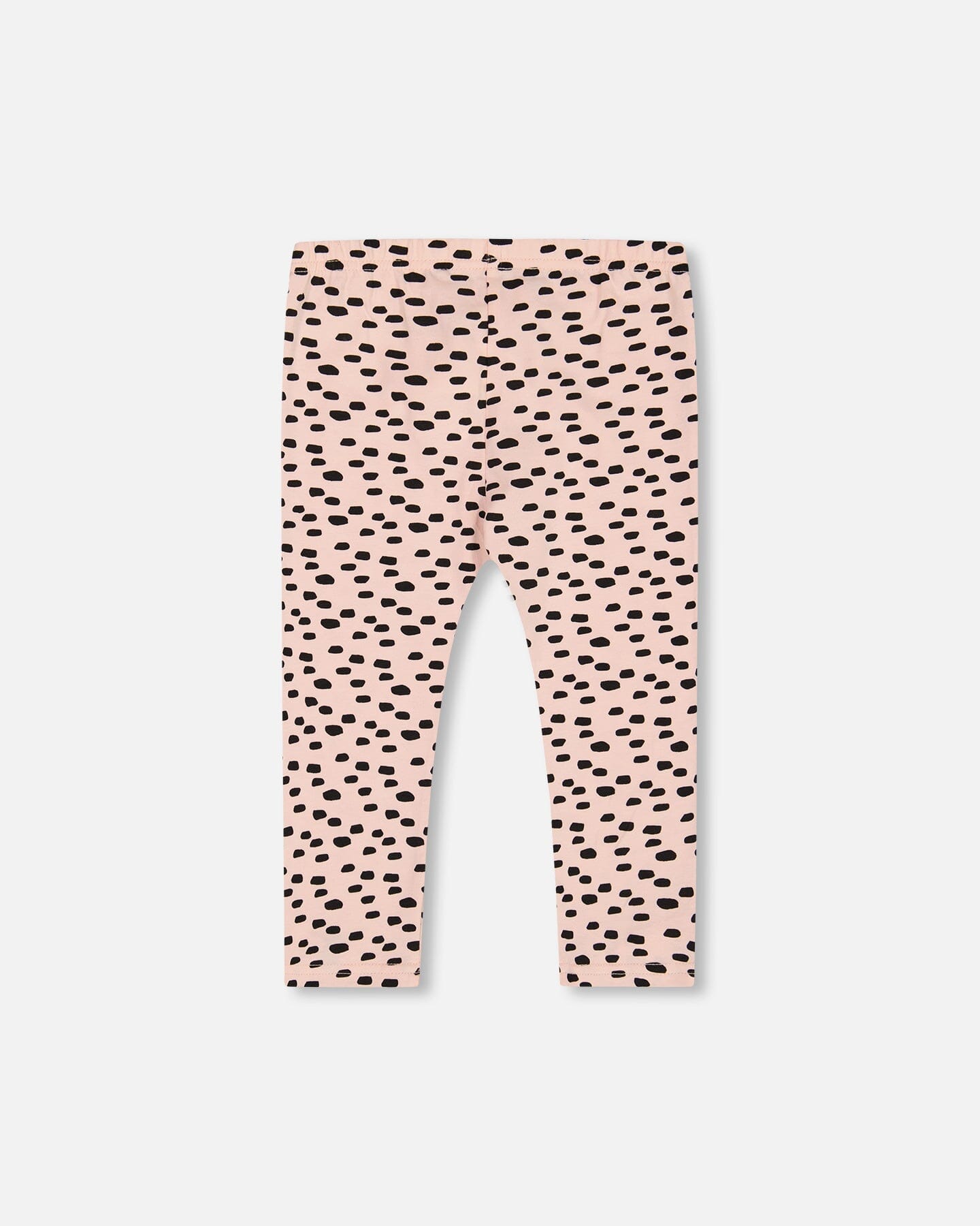 Organic Cotton Capri Legging Pink With Black Polka Dot-2