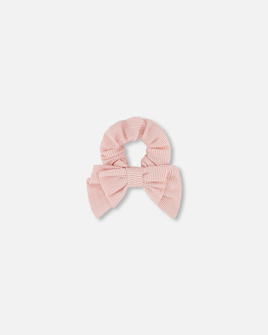 Hair Elastic With Bow Pale Sparkling Pink-0