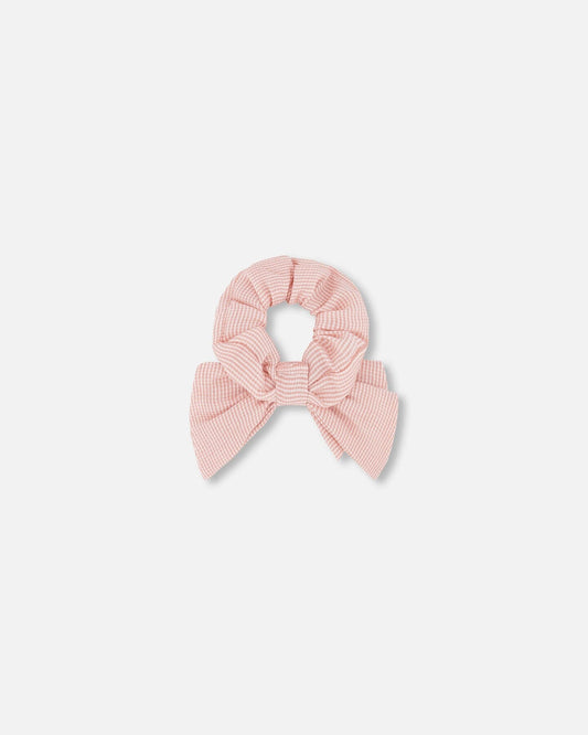 Hair Elastic With Bow Pale Sparkling Pink-1