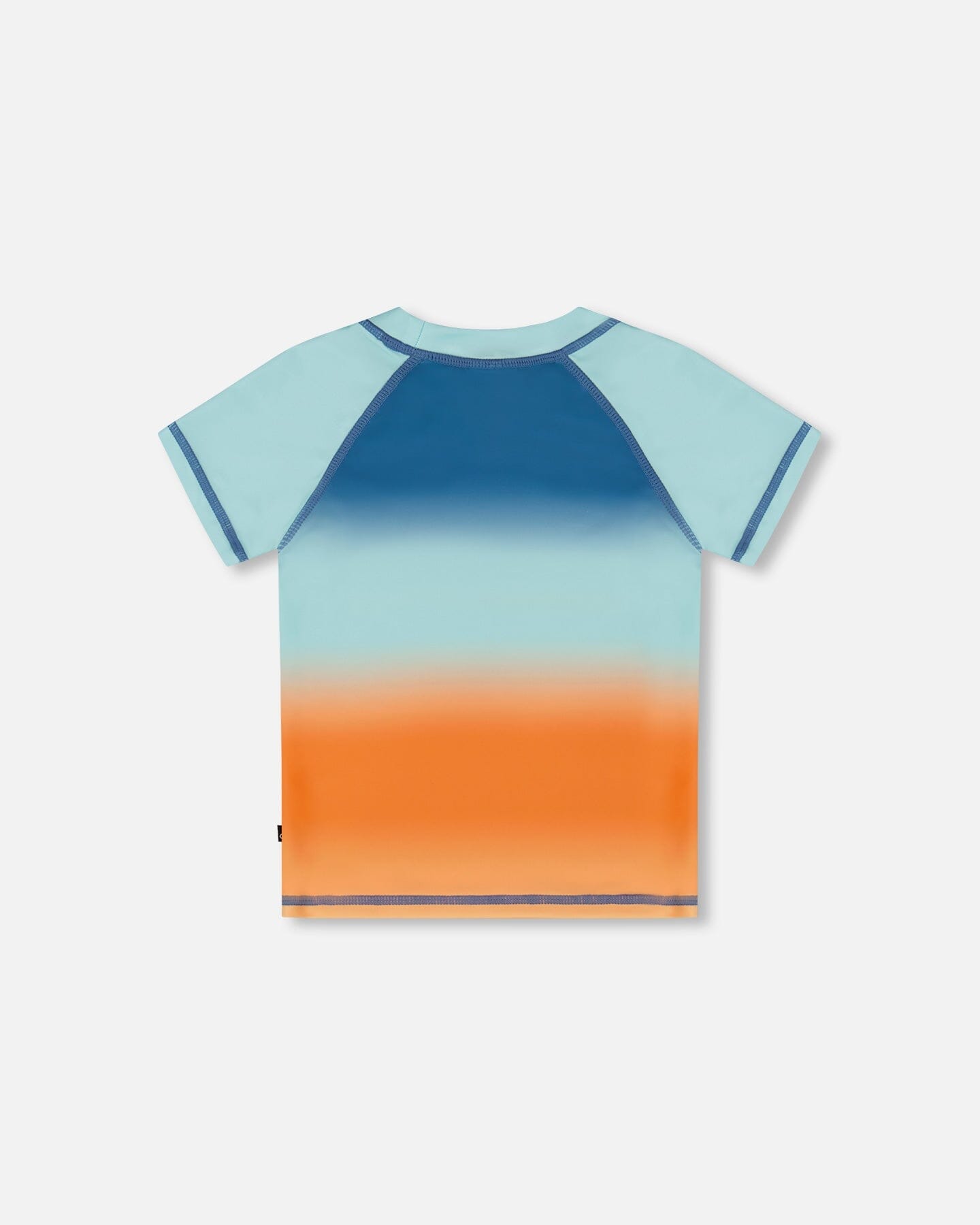 Short Sleeve Rashguard Navy Blue, Turquoise, And Orange-3