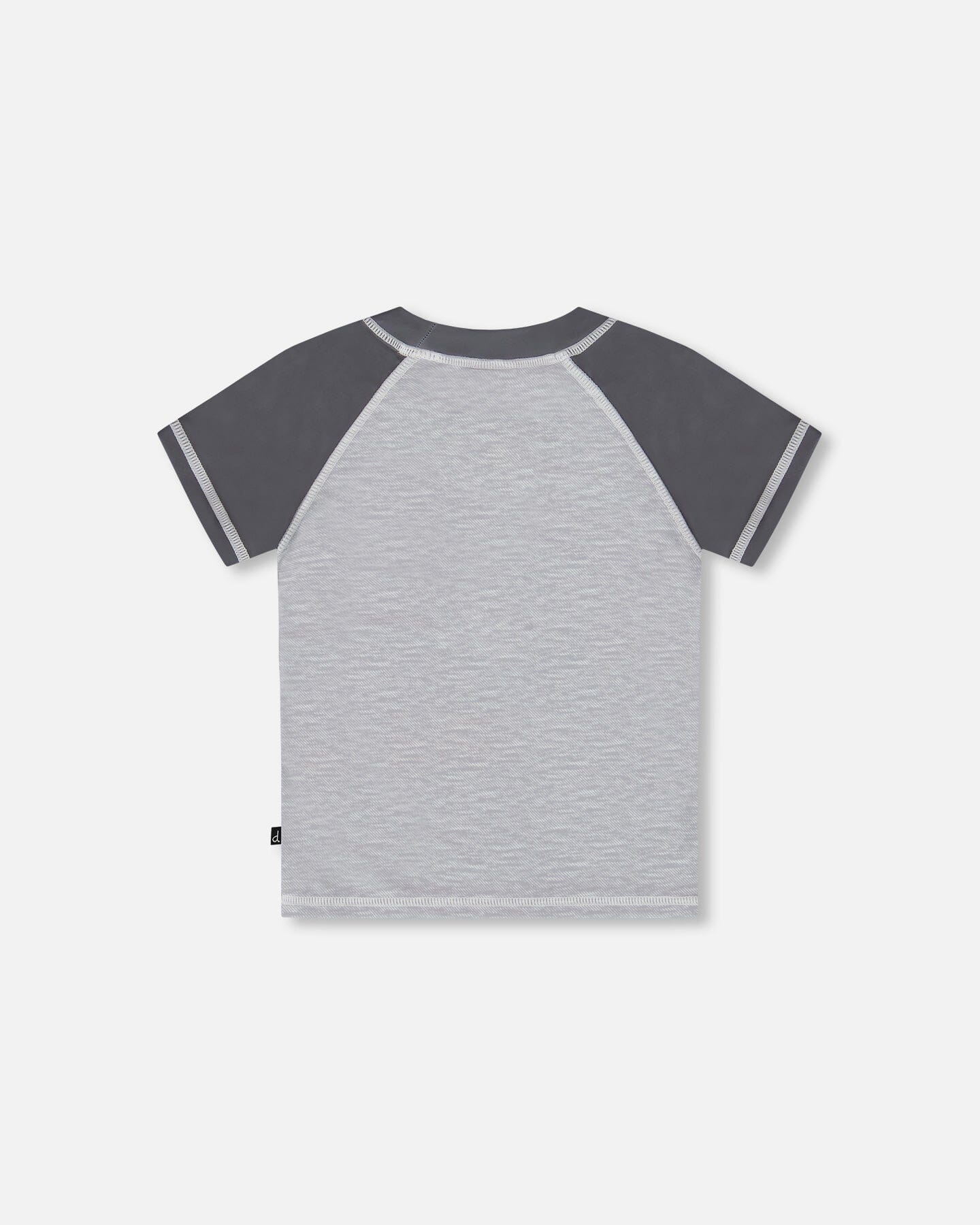 Short Sleeve Rashguard Dark And Light Gray-3