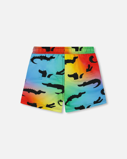 Printed Boardshorts Multicolored Crocodile-3