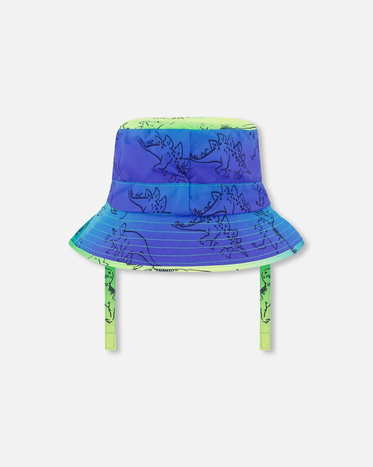 Printed Beach Hat Vibrant Blue And Green Dino-3