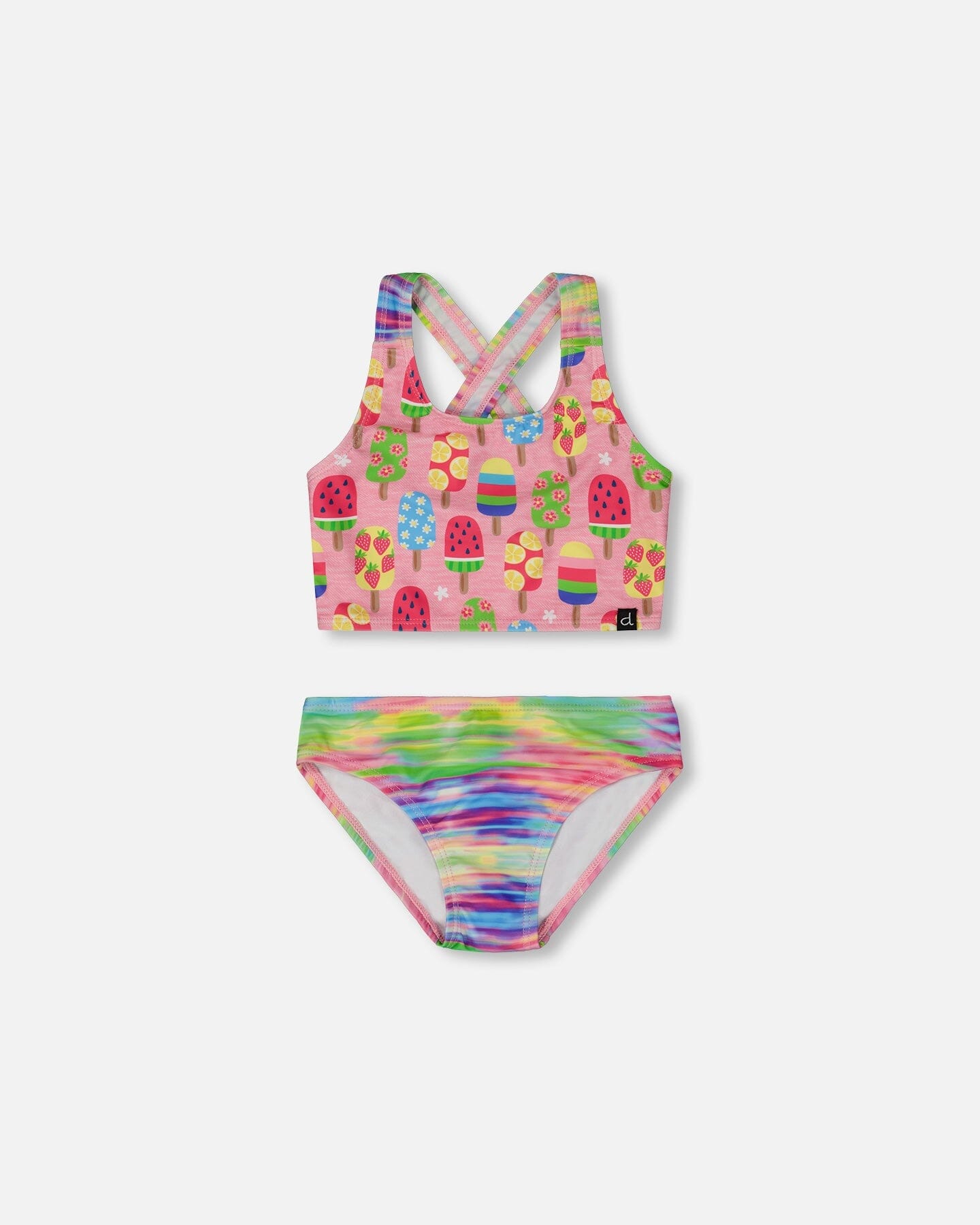 Printed Two-Piece Swimsuit Multicolored-0