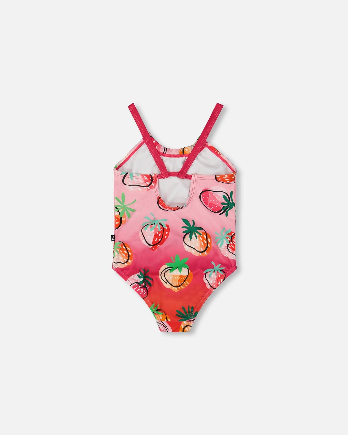 Printed One-Piece Swimsuit Pink Gradient Strawberry-3