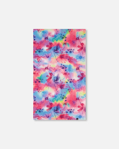 Printed Beach Towel Butterflies On Multicolored Background-0
