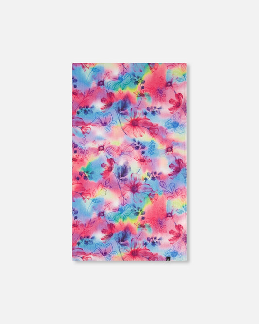 Printed Beach Towel Butterflies On Multicolored Background-0