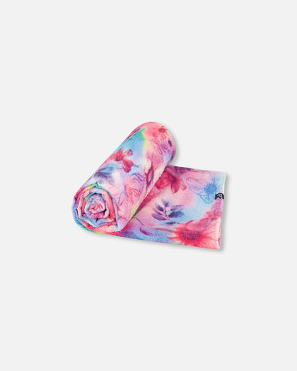 Printed Beach Towel Butterflies On Multicolored Background-2