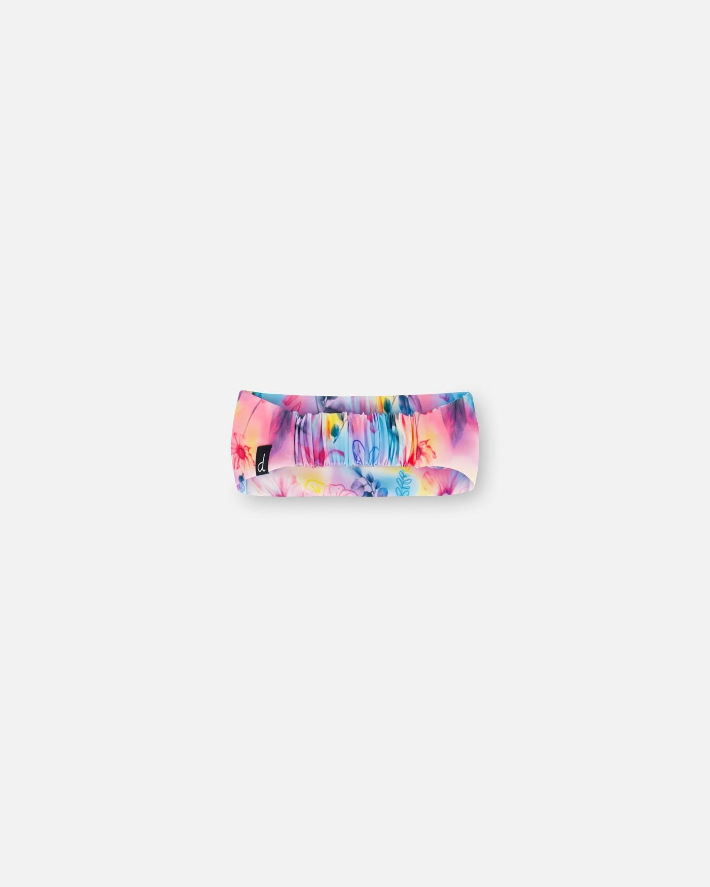 Printed Swim Headband Butterflies On Multicolored Background-2