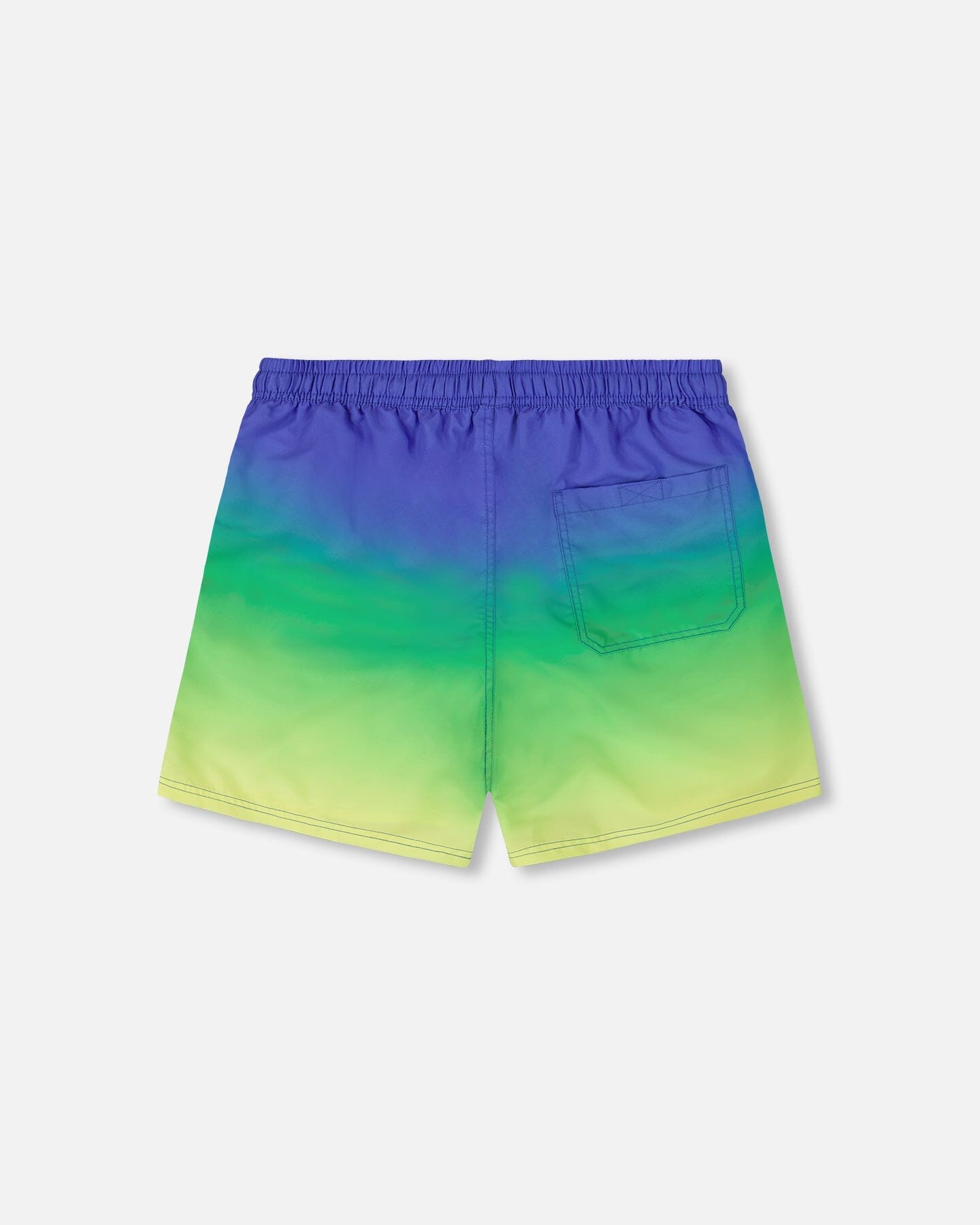 Men's Swim Trunks Blue, Green, And Lime Gradient-3