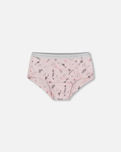 Printed Organic Cotton Boyshort Panties (Pack Of 3) Multicolored-2