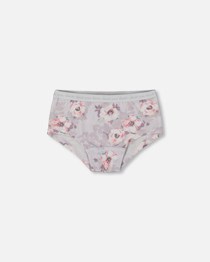 Printed Organic Cotton Boyshort Underwear (Pack Of 3) Multicolored-3