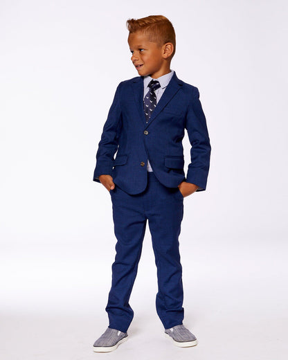 Slant Pocket Pants Navy Blue-2