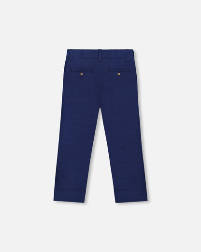 Slant Pocket Pants Navy Blue-3