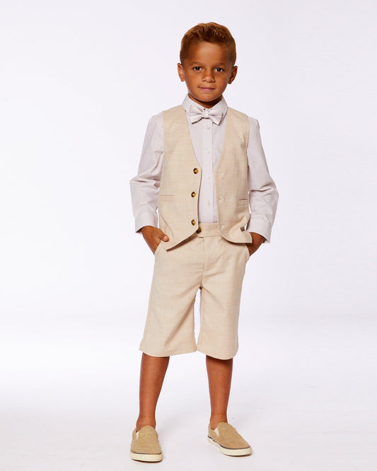 Slant Pocket Bermuda Shorts Light Taupe-1