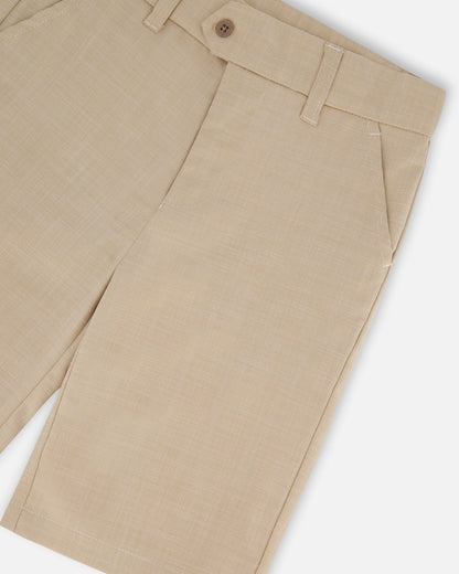 Slant Pocket Bermuda Shorts Light Taupe-4
