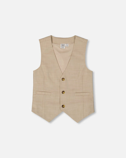 Sleeveless Vest Light Taupe-0