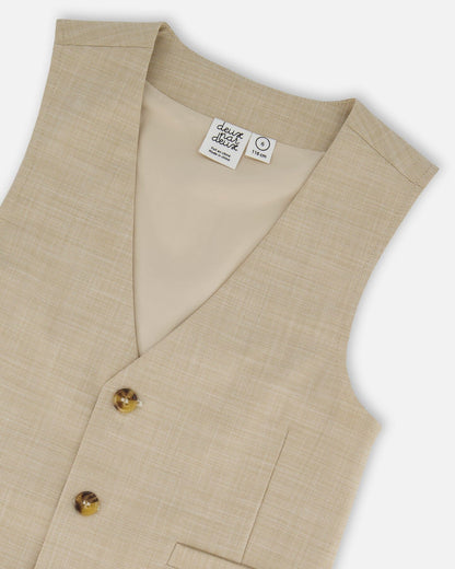 Sleeveless Vest Light Taupe-4