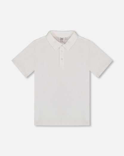 Short Sleeve Polo Shirt White-0