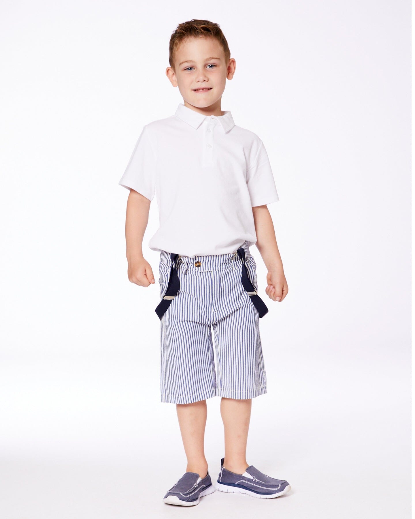 Short Sleeve Polo Shirt White-1