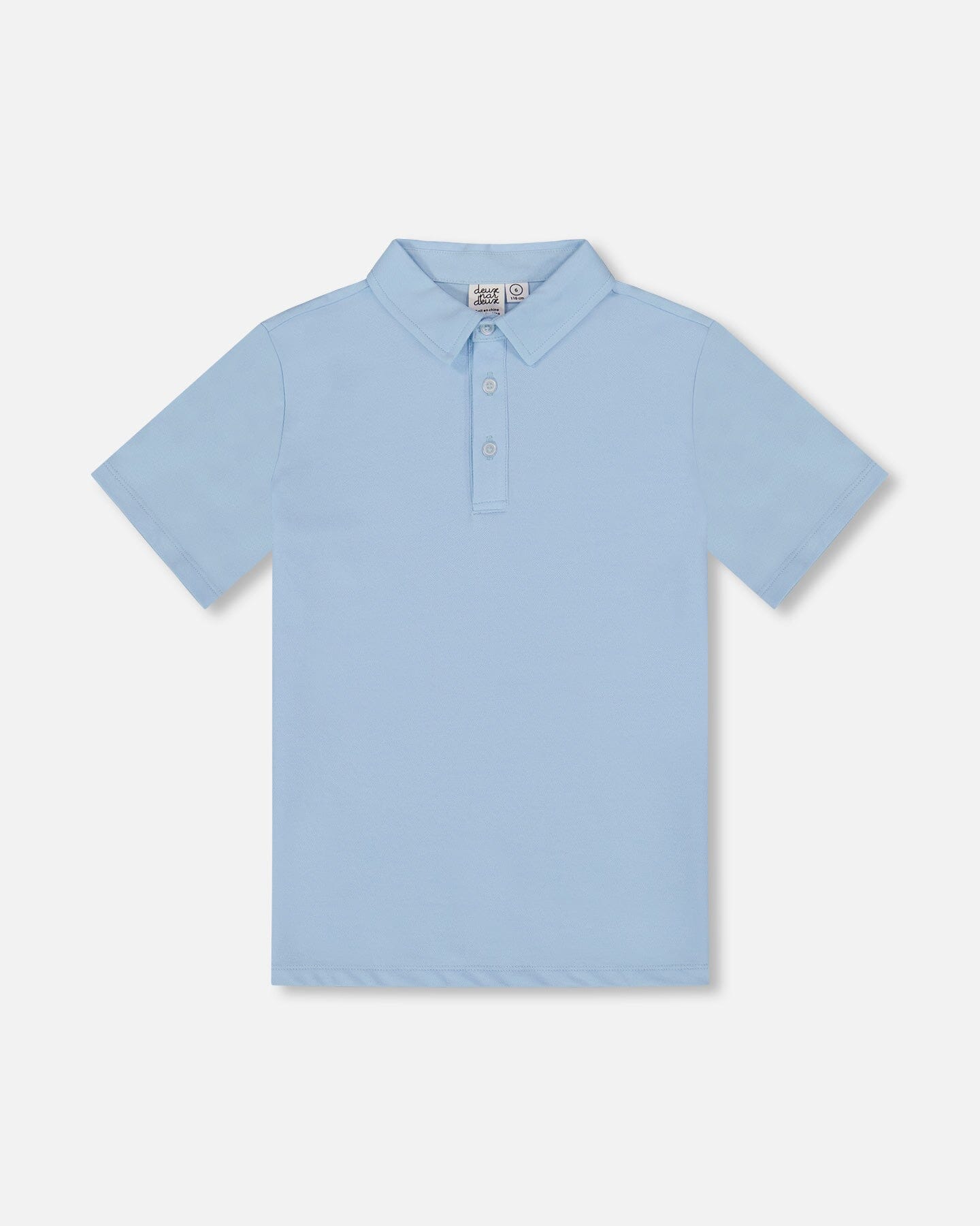 Short Sleeve Polo Shirt Pale Blue-0
