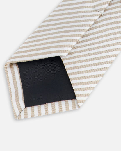 Neck Tie Light Taupe Striped-3