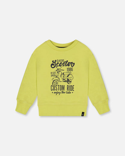 Pullover Graphic Sweatshirt Lime Green-0