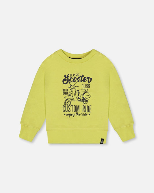 Pullover Graphic Sweatshirt Lime Green-0