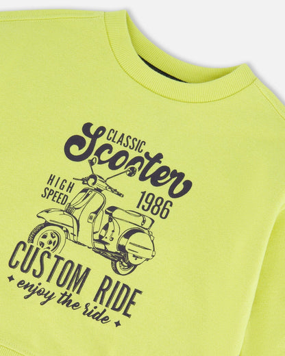 Pullover Graphic Sweatshirt Lime Green-4