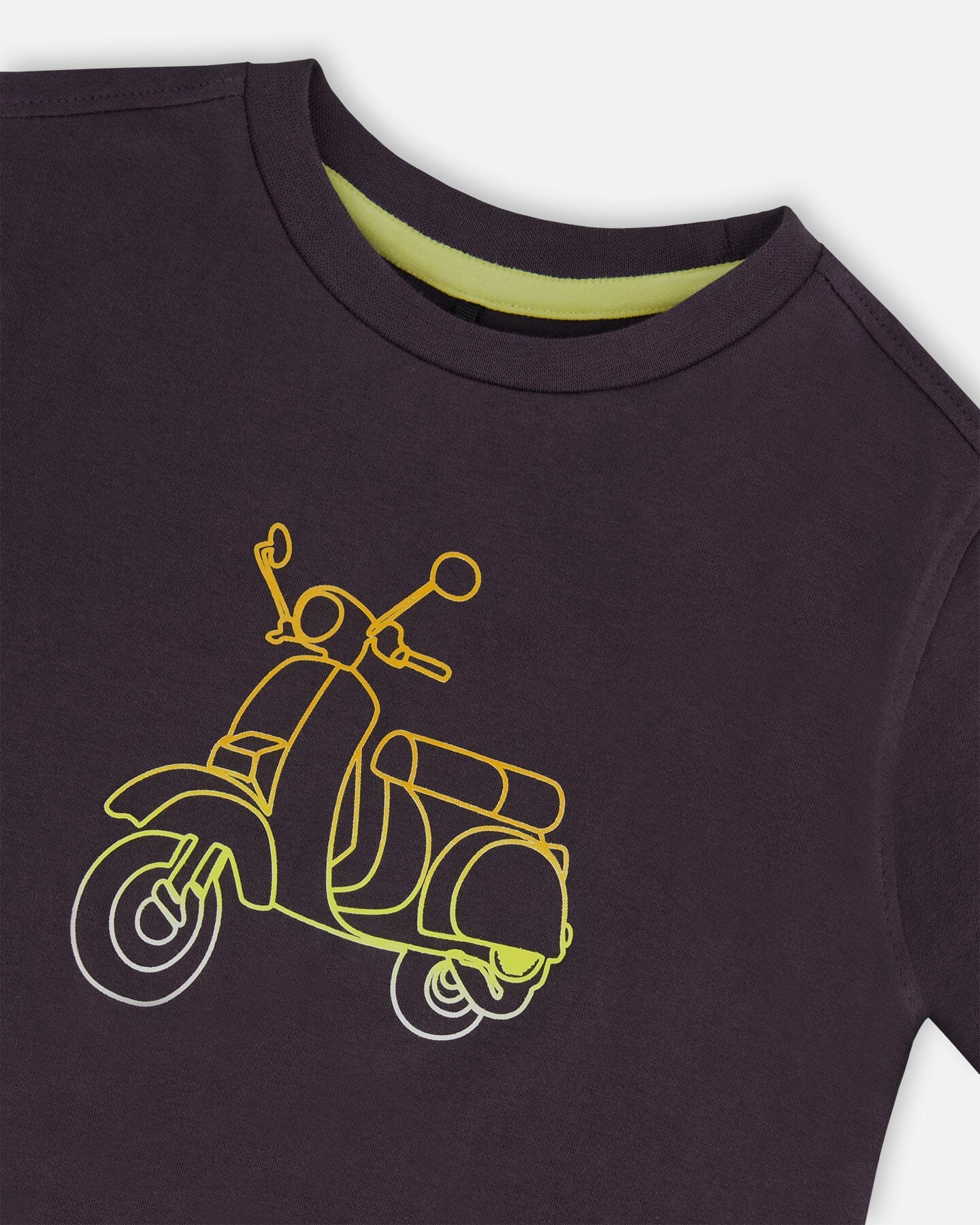Organic Cotton Tee Dark Gray And Multicolored Vespa-4