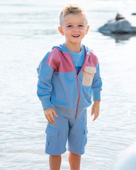 French Terry Short Pale Blue-1