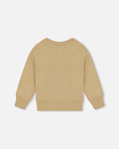Pullover Graphic Sweatshirt Beige-2