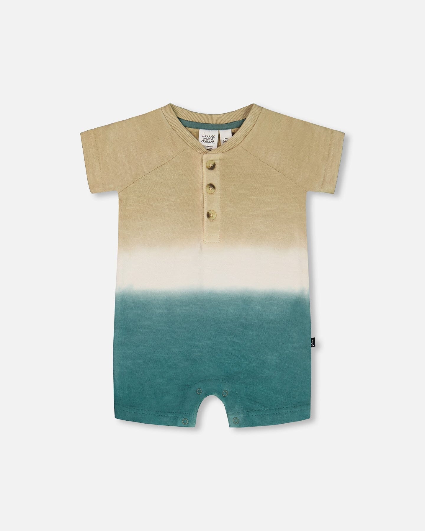 One-Piece Romper Gradient Beige And Teal-0